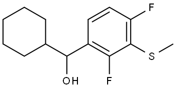 cyclohexyl(2,4-difluoro-3-(methylthio)phenyl)methanol Structure