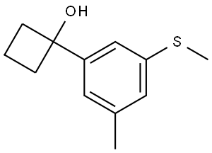 1-(3-methyl-5-(methylthio)phenyl)cyclobutanol 结构式