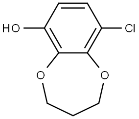 9-chloro-3,4-dihydro-2H-benzo[b][1,4]dioxepin-6-ol Structure