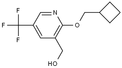 (2-(cyclobutylmethoxy)-5-(trifluoromethyl)pyridin-3-yl)methanol 结构式