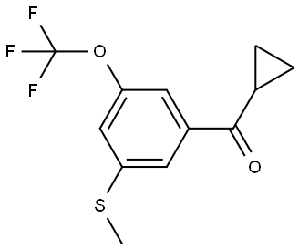 cyclopropyl(3-(methylthio)-5-(trifluoromethoxy)phenyl)methanone,3002526-19-1,结构式