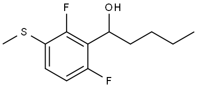 1-(2,6-difluoro-3-(methylthio)phenyl)pentan-1-ol,3002526-32-8,结构式