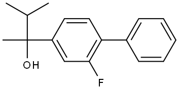 2-(2-fluoro-[1,1'-biphenyl]-4-yl)-3-methylbutan-2-ol Struktur