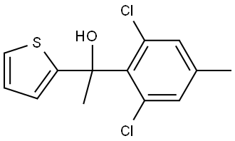 1-(2,6-dichloro-4-methylphenyl)-1-(thiophen-2-yl)ethanol 结构式