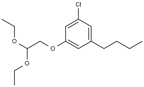 1-butyl-3-chloro-5-(2,2-diethoxyethoxy)benzene 结构式