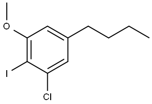 5-butyl-1-chloro-2-iodo-3-methoxybenzene Structure