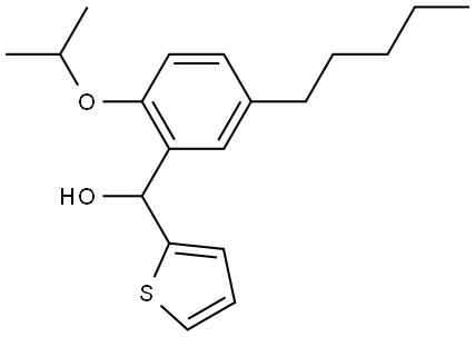 (2-isopropoxy-5-pentylphenyl)(thiophen-2-yl)methanol 结构式