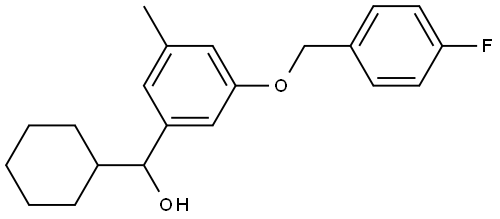 cyclohexyl(3-((4-fluorobenzyl)oxy)-5-methylphenyl)methanol Structure