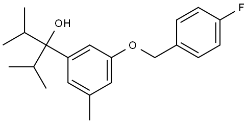 3-(3-((4-fluorobenzyl)oxy)-5-methylphenyl)-2,4-dimethylpentan-3-ol Structure