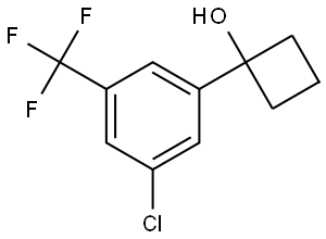 1-(3-chloro-5-(trifluoromethyl)phenyl)cyclobutanol 结构式