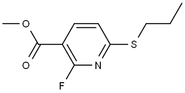 methyl 2-fluoro-6-(propylthio)nicotinate 结构式