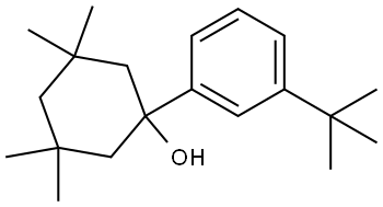 1-(3-(tert-butyl)phenyl)-3,3,5,5-tetramethylcyclohexanol 结构式