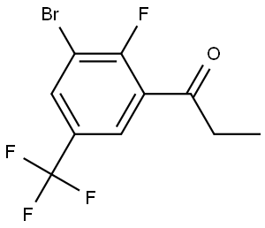 1-(3-bromo-2-fluoro-5-(trifluoromethyl)phenyl)propan-1-one 结构式