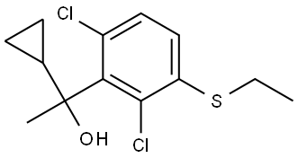 1-cyclopropyl-1-(2,6-dichloro-3-(ethylthio)phenyl)ethanol Structure