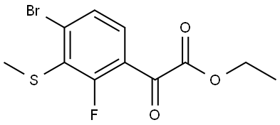 ethyl 2-(4-bromo-2-fluoro-3-(methylthio)phenyl)-2-oxoacetate,3002536-53-7,结构式