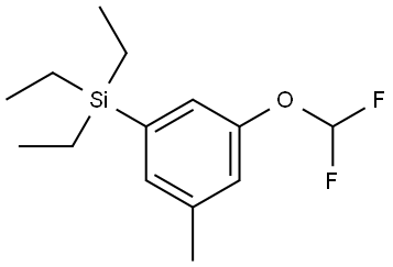 (3-(difluoromethoxy)-5-methylphenyl)triethylsilane Structure