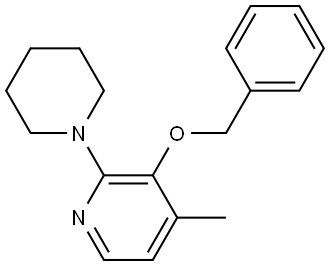 3-(benzyloxy)-4-methyl-2-(piperidin-1-yl)pyridine Struktur