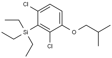 (2,6-dichloro-3-isobutoxyphenyl)triethylsilane 结构式