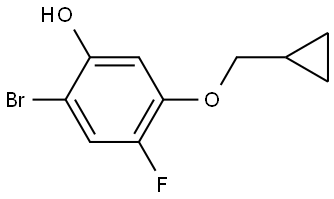 2-bromo-5-(cyclopropylmethoxy)-4-fluorophenol Struktur