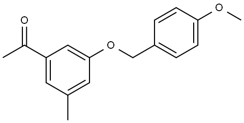 1-(3-((4-methoxybenzyl)oxy)-5-methylphenyl)ethanone Struktur