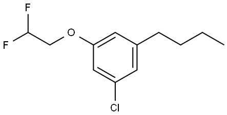 1-butyl-3-chloro-5-(2,2-difluoroethoxy)benzene Structure