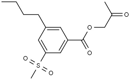 2-oxopropyl 3-butyl-5-(methylsulfonyl)benzoate Struktur