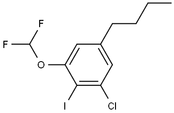 5-butyl-1-chloro-3-(difluoromethoxy)-2-iodobenzene Structure