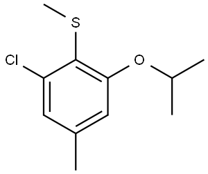 (2-chloro-6-isopropoxy-4-methylphenyl)(methyl)sulfane Structure