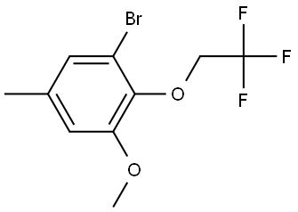 1-bromo-3-methoxy-5-methyl-2-(2,2,2-trifluoroethoxy)benzene Structure