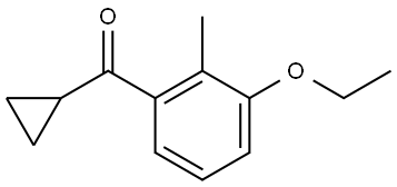 cyclopropyl(3-ethoxy-2-methylphenyl)methanone 化学構造式