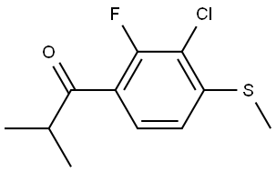 1-(3-chloro-2-fluoro-4-(methylthio)phenyl)-2-methylpropan-1-one Structure