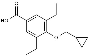 4-(cyclopropylmethoxy)-3,5-diethylbenzoic acid Structure