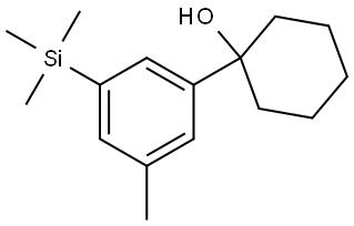 1-(3-methyl-5-(trimethylsilyl)phenyl)cyclohexanol Structure