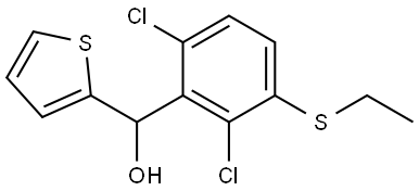 (2,6-dichloro-3-(ethylthio)phenyl)(thiophen-2-yl)methanol Structure