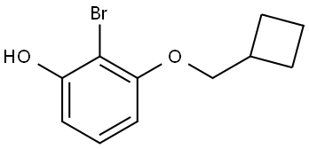 2-bromo-3-(cyclobutylmethoxy)phenol Structure