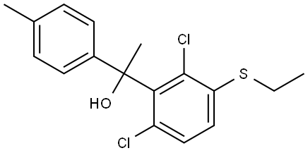 1-(2,6-dichloro-3-(ethylthio)phenyl)-1-(p-tolyl)ethanol Structure