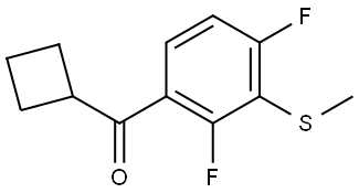 cyclobutyl(2,4-difluoro-3-(methylthio)phenyl)methanone Structure