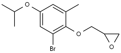 2-((2-bromo-4-isopropoxy-6-methylphenoxy)methyl)oxirane Structure