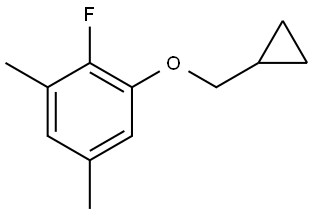 1-(cyclopropylmethoxy)-2-fluoro-3,5-dimethylbenzene Struktur
