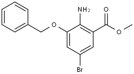 2-氨基-3-(苄氧基)-5-溴苯甲酸甲酯, 3002968-35-3, 结构式