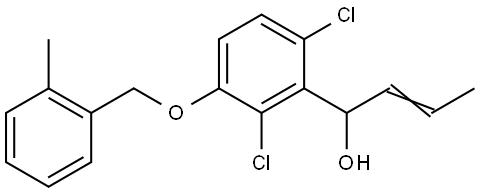 (Z)-1-(2,6-dichloro-3-((2-methylbenzyl)oxy)phenyl)but-2-en-1-ol 结构式