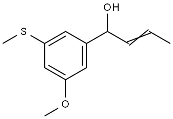 (E)-1-(3-methoxy-5-(methylthio)phenyl)but-2-en-1-ol Structure