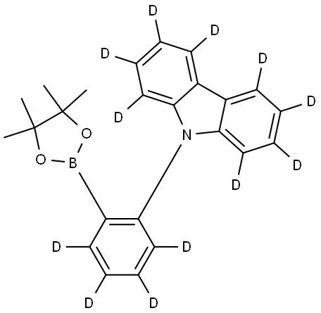 9-[2-(4,4,5,5-Tetramethyl-1,3,2-dioxaborolan-2-yl)phenyl]-9H-Carbazole-d12 Structure