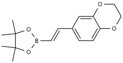 1,4-Benzodioxin, 2,3-dihydro-6-[(1E)-2-(4,4,5,5-tetramethyl-1,3,2-dioxaborolan-2-yl)ethenyl]- Structure