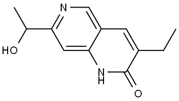 3-乙基-7-(1-羟乙基)-1,6-萘啶-2(1H)-酮, 3005276-44-5, 结构式