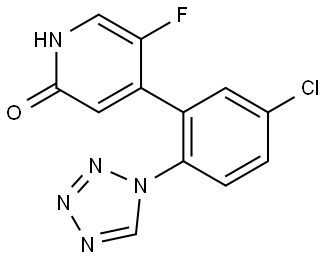 2(1H)-Pyridinone, 4-[5-chloro-2-(1H-tetrazol-1-yl)phenyl]-5-fluoro- 结构式