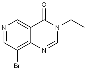 8-溴-3-乙基吡啶并[4,3-D]嘧啶-4(3H)-酮, 3007593-72-5, 结构式