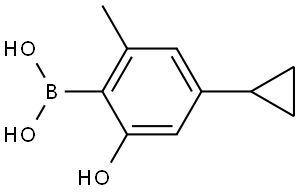 (4-Cyclopropyl-2-hydroxy-6-methylphenyl)boronic acid Structure