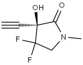 2-吡咯烷酮,3-乙基-4,4-二氟-3-羟基-1-甲基,(3S)-,3009884-29-8,结构式