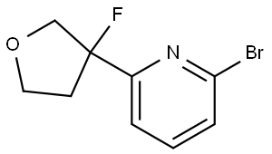 2-溴-6-(3-氟四氢呋喃-3-基)吡啶,3010882-72-8,结构式